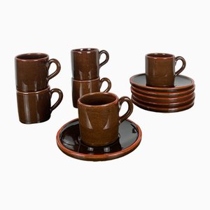 Tazze da caffè con piattino di Toreboda, Svezia, anni '70, set di 12
