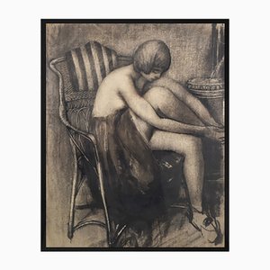 After Dame Laura Knight, Seated Dancer, Mixed Media on Paper, 2000s, Framed