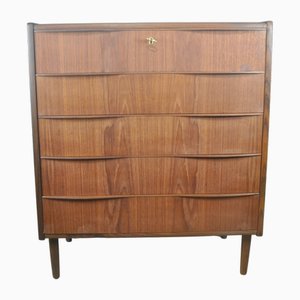 Commode à Tiroirs en Placage de Teck avec 5 Tiroirs, Danemark, 1960s