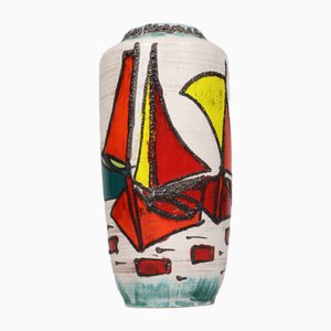 Fat Lava Floor Vase Model 517-50 from Scheurich, Germany, 1970s