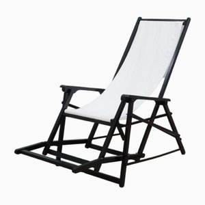 Silla de playa plegable italiana vintage, años 70
