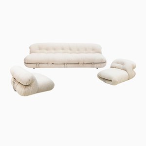 Set Sofa & Sessel Soriana von Tobia Scarpa, 3 . Set