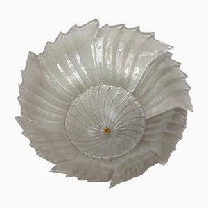 Venetian 9-Light Murano Glass Ceiling Light in the style of Barovier & Toso, 1980s
