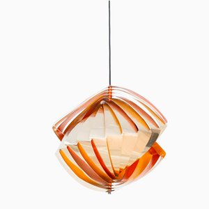 Lampe à Suspension Konkylie Vintage par Louis Weisdorf pour Lyfa, Danemark, 1963