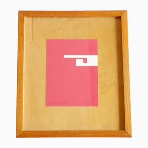 Bruno Munari, Pink & White, 1986, Serigraph, Framed