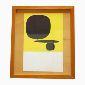 Bruno Munari, Black & Yellow, 1991, Serigraph, Framed