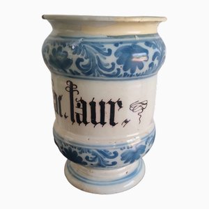 Pharmacy Stand with Naturalistic Calligraphic Decoration by Bassano, Early 1900s