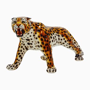 Snow Leopard Figurine in Ceramic by Ceramiche Boxer