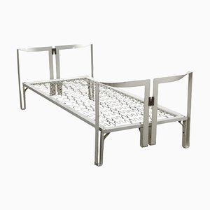 Vintage Bed in Metal by Tobia Scarpa, 1970s