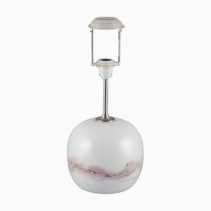 Large Sakura Table Lamp with Abstract Motif in Pink from Holmegaard, 1980s