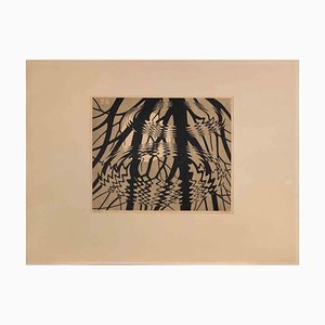 Maurits Cornelis Escher, Rippled Surface, Linocut, 1950