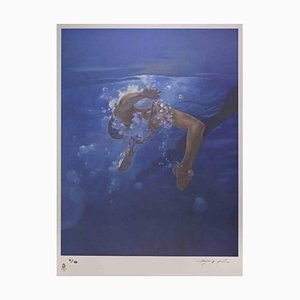 Kim Hyang, Swimmer, Lithograph, 2008
