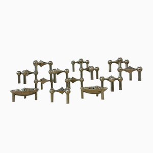Candleholders by Fritz Nagel & Ceasar Stoffi for BMF 1960s, Set of 13