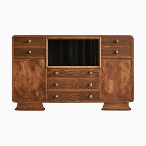 Credenza Art Deco in quercia, Svezia, anni '20