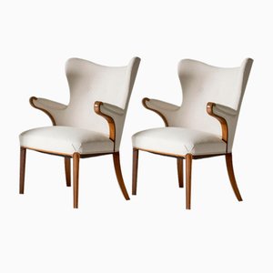 Moderne schwedische Sessel, 1940er, 2er Set