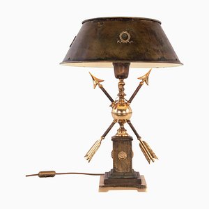 Vintage Empire French Bronze Bouillotte Table Lamp