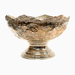 Cubitera para champán con plato de plata