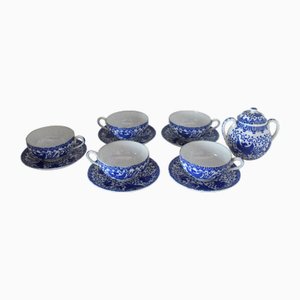 Service à Thé avec Sucrier, 1960s, Set de 5
