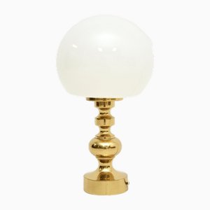 Vintage Brass and Glass Table Lamp, 1970s