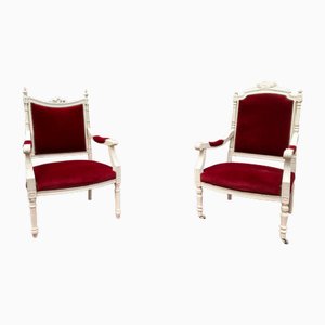 Poltrone Luigi Xvi, metà XIX secolo, set di 2
