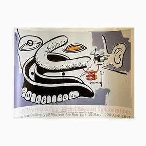 Andy Warhol & Jean-Michel Basquiat, F You Dentures, 1997, Ausstellungsplakat