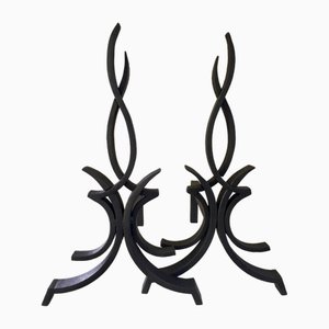 Chenets di Raymond Subes, anni '30, set di 2