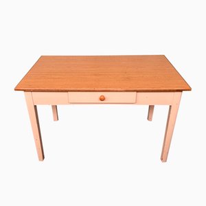 Vintage Italian Enamelled Fir Dining Table, 1950s
