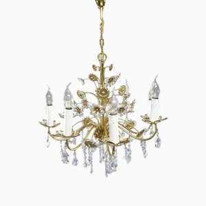Lustre Fleur en Cristal de Palwa, 1970s