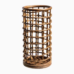 Cylindrical Rattan Baskets in the style of Audoux-Minet, France, 1950s