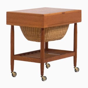 Model R101 Oak Sewing Table by Ejvind A. Johansson for FDB Møbler, 1960s