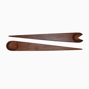 Mid-Century Teak Salad Servers from Galatix England, 1960s, Set of 2
