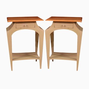Comodini dipinti, anni '80, set di 2