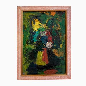 Gian Rodolfo D'accardi, Fleurs, Oleo sobre madera, Enmarcado