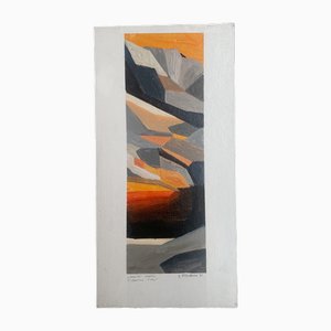 Sergiusz Powalka, Wyzni Wielki Furkutny Staw (Tatra-See), 2021, Acryl auf Karton