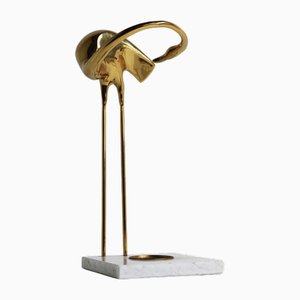 Vintage Flamingo Umbrella Stand in Brass by Willy Daro, 1960s