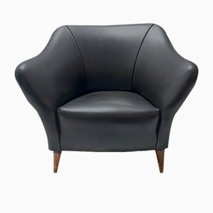 Dunkelgrauer Stuhl von Gio Ponti, 1950er