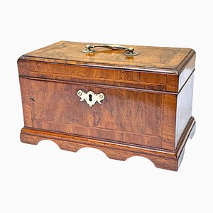 18th Century Walnut Tea Caddy, 1735