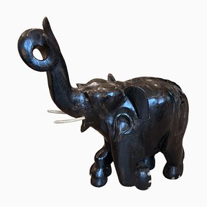 Großer geschnitzter Elefant aus Sri Lanka, 1950er, Holz
