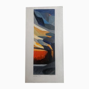 Sergiusz Powalka, Wyzni Wielki Furkutny Staw (Tatra Mountains Lake), 2021, Acrylic on Cardboard