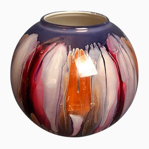Artistic Multicolored Sphere Ceramic Vase from S.E.C, Italy, 1970