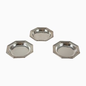 Posavasos Villars de plata de Christofle, años 80. Juego de 3