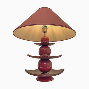 Japanische Pagoda Tischlampe von Louis Drimmer, Frankreich, 1980er