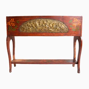 Maceta / jardín francesa antigua modernista de latón, 1900