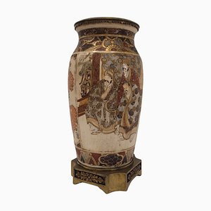 Japanese Vase with Ormolu and Satsuma Porcelain, 1880