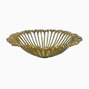 Fruttiera vintage in ottone di Klosterneuburger Kunstwerk, anni '50