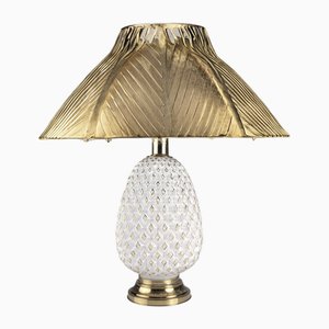 Large Pineapple Lamp in Murano Glass and Brass, 1970s