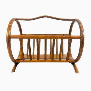 Vintage Bamboo Magazine Rack, 1960s