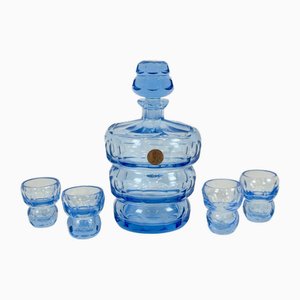 Art Deco Moser Spirituosen Set, 1930er, 5er Set