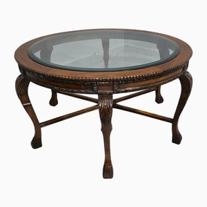 Occasional Coffee Table in Carved Mahogany, 1940