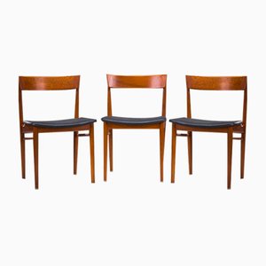 Silla de comedor modelo 39 de teca de Henry Rosengren Hansen para Brande Møbelindustri, años 60